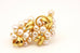 14k yellow gold diamond freshwater pearl dangle cluster earrings 10.2g estate