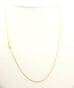 14k yellow gold round wheat chain necklace 18 inch 1.25mm 2.33g Italy new