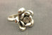 925 sterling silver flower ring size 8 vintage estate 7.9g