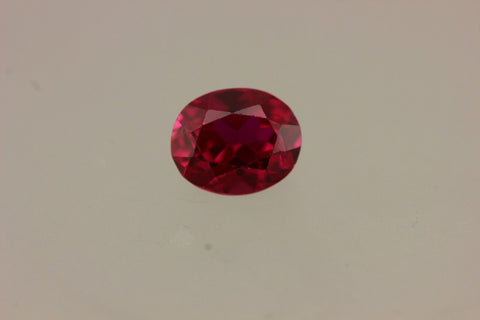 Lab created ruby oval loose 1.05 carat 6.85 x 5.42 x 3.56 mm NEW reconstituted