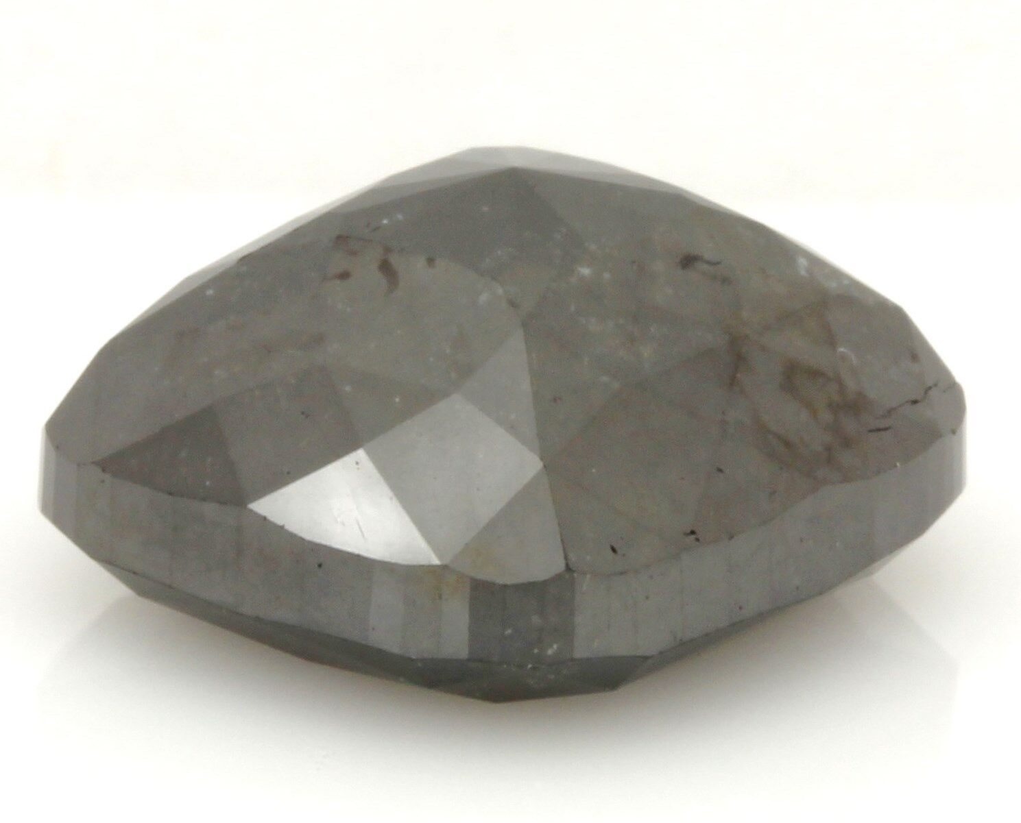 12.90 carat black treated diamond cushion cut 13.58 x 12.71 x 7.22 mm NEW