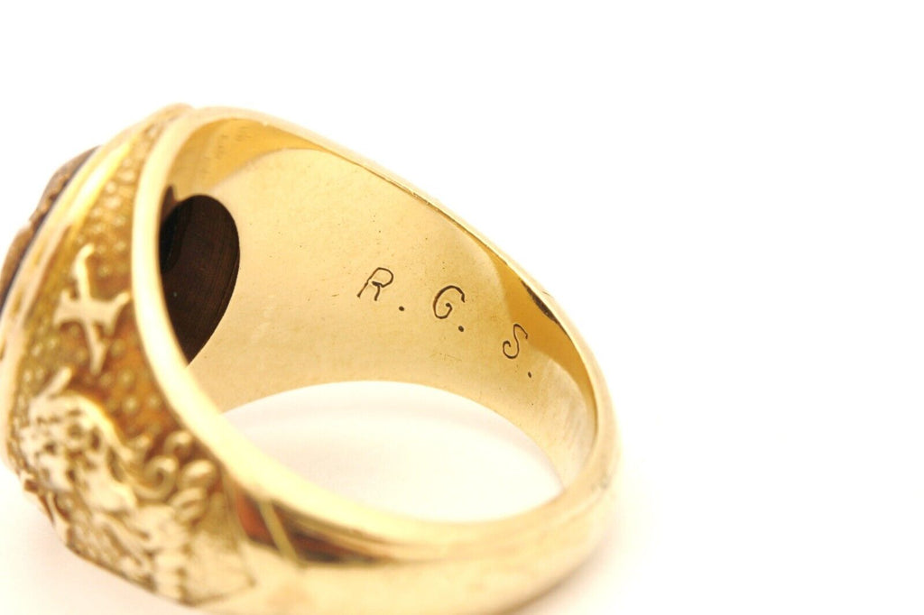 10k yellow gold EX Sigma Chi ring band size 9.5 17.91g estate vintage