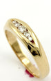Men's 14k yellow gold 5 stone .26ctw diamond wedding band ring size 10 NEW 4.75g