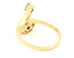 18k yellow gold emerald diamond swirl band ring size 4 1.88g vintage estate
