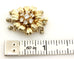 14k yellow gold CZ cubic zirconia pearl strand necklace clasp 6.03g vintage