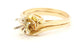 14k yellow gold 6.5mm 1ct round solitaire wedding ring set size 6.25 2.97g