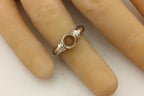 14k white gold 6mm 0.80ct round bezel solitaire engagement ring setting NEW