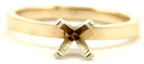 NEW 14k yellow gold 4mm 0.25ct round solitaire engagement ring setting size 4.75