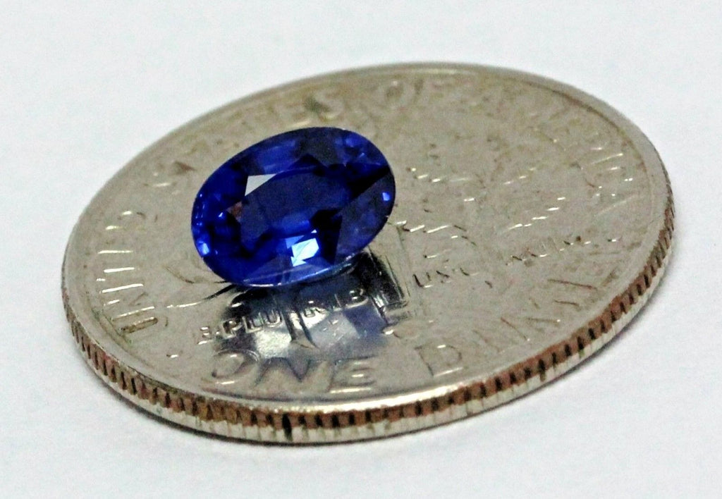 natural blue sapphire loose oval cut 0.74ct 6.03 x 4.17 x 3.19 mm new gemstone