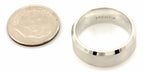 14kw gold Men's 8mm wedding band satin center polish beveled edge ring sz 7.25