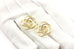 14k yellow gold large love knot swirl earrings jackets 24mm estate 3.1g