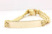 14k yellow gold 8 inch 8mm 3 row rope bracelet ID name plate 19.27g engravable