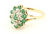 10k yellow gold halo ring green emerald 0.50ctw diamond 0.05ctw size 7 2.72g