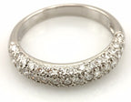 Platinum 0.66ctw round diamond pave wedding band 3.7mm ring size 5.25 NEW 3.67g