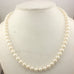 6.5-7mm round white cultured pearl 18" necklace 14k white gold clasp 28.13g NEW