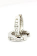 14k white gold 0.28ctw round natural diamond huggie earrings snap closure 4.12g