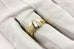 14k yellow gold 0.83ctw round white diamond vintage ring band estate 6.9g sz9.75