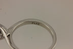 Platinum 1ct 6.5mm round solitaire engagement ring setting criss cross twist NEW