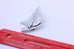 sterling silver modernist sailboat pin brooch signed ORB 9.78g estate vintage