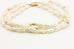 14k yellow gold 6.75 inch rice pearl bracelet gold stations 8.4g vintage estate