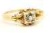 14k yellow gold diamond band ring solitaire engagement size 5 1.52g vintage