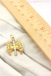 18k yellow gold Norse Nordic axe head granulation charm 1 inch 3.61g vintage
