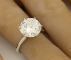 platinum 11.5mm round brilliant cubic zirconia solitaire engagement ring 7.65g