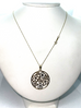 14k yellow gold flower pendant necklace rope chain 18'' spring ring 2.9g estate