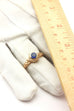 14k rose gold 0.82ct blue sapphire 0.18ctw diamond ring band size 9.75 7.17g new