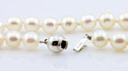 14k white gold 18" 5.5-7mm round Akoya cultured pearl strand necklace estate