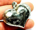 sterling silver 2 inch heart love pendant engraved estate vintage 12.17g