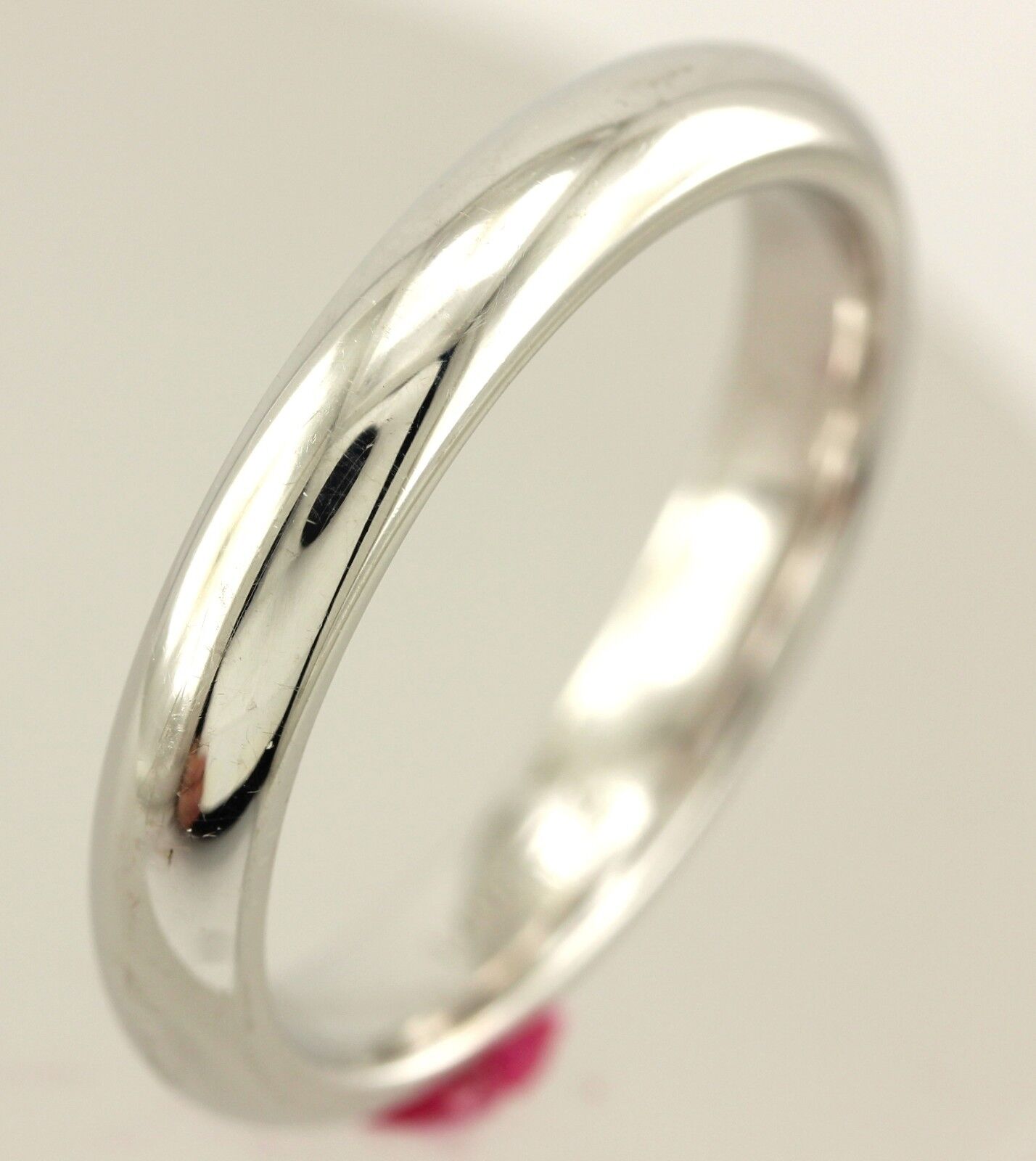 New 14k white gold Men's wedding band sz10 comfort fit 4 mm ring low dome 6.43g