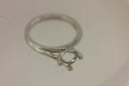 Platinum 1ct 6.5mm round solitaire engagement ring setting criss cross twist NEW