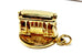14k yellow gold charm pendant rotating trolley car rare estate vintage 4.9 grams