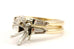 platinum 14k yellow gold wedding set 10x7mm pear shape semimiount size 6.5