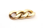 14k yellow gold 7.5 inch 10.8mm hollow curb chain bracelet 24.38g estate vintage