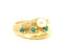 14k yellow gold 4.7mm pearl 2mm turquoise 9.6mm band ring size 5.5 3.11g vintage