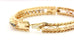 14k yellow gold 2.25ctw blue sapphire 7 inch 8.5mm bangle bracelet 18.54g estate