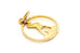 18k yellow gold charm pendant circle diamond cut figure man 14mm 0.53g vintage