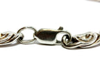 925 sterling silver 8 inch 8mm florentine rosette chain bracelet lobster 23.81g
