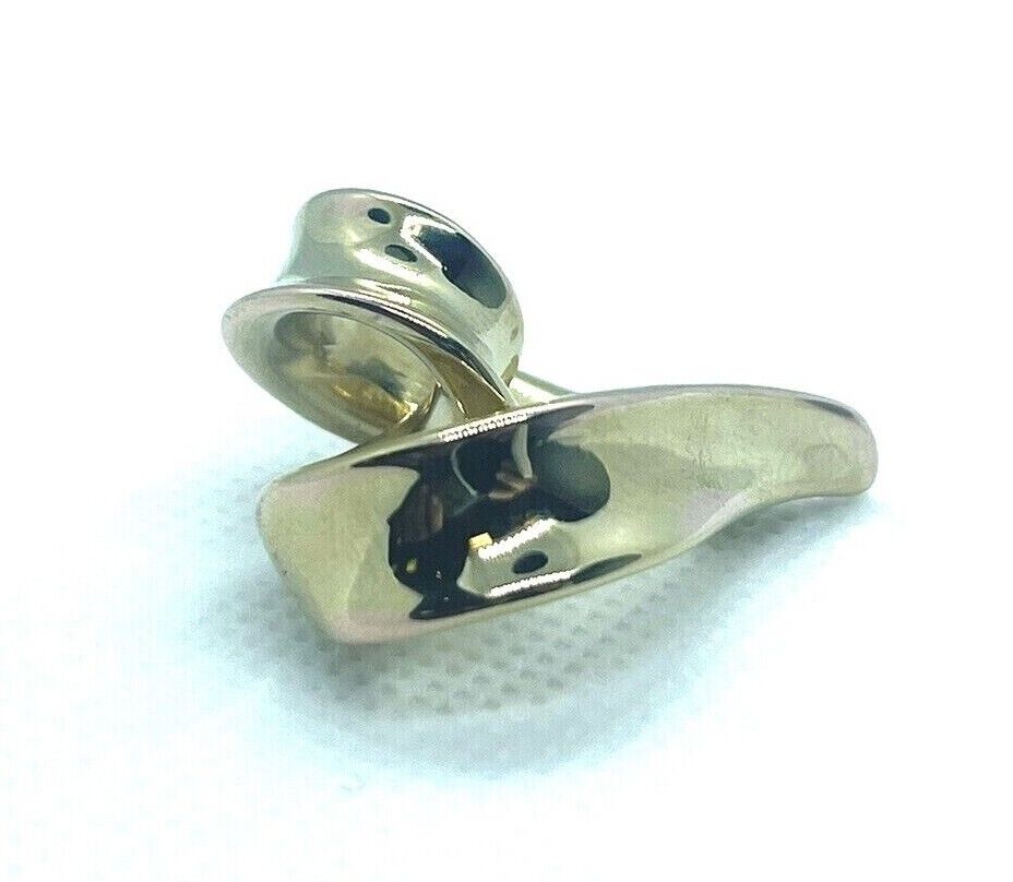 10k yellow gold hollow heart pendant 1.25x1.00 inch 1.8g vintage estate