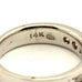 14k white gold channel.65ctw round diamond wedding band 7 stone ring size 5.5