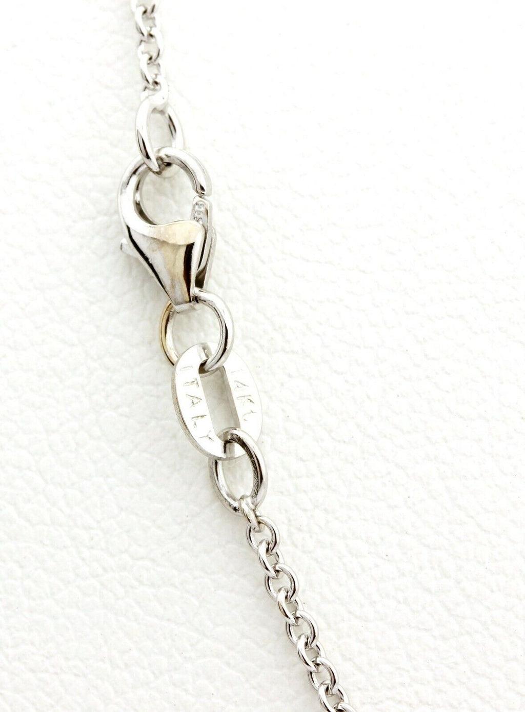 14k white gold 0.59ctw round brilliant diamond station flower chain necklace 3g