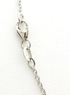 14k white gold 0.59ctw round brilliant diamond station flower chain necklace 3g