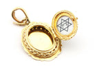 14k yellow gold Moses 10 Commandments locket slide pendant 2 inch 9.30g vintage