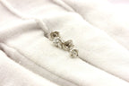 14k white gold 3.9mm 0.45ctw round diamond solitaire stud earrings 0.79g estate