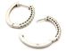 14k white gold 0.75 inch oval hoop earrings 0.60ctw diamond 3.72g estate
