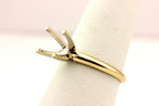 14k yellow gold 2ct round solitaire engagement ring setting size 6.5 2.4g new