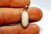18k yellow gold 3cm pendant natural white opal 19.5x8.5mm oval estate 2.71g