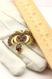 14k yellow gold 6.5ctw garnet pendant brooch pin 1.5 inch 11.50g vintage estate